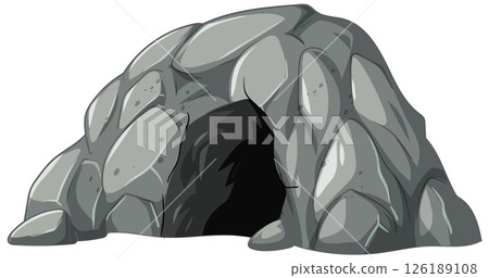 Rocky Cave Entrance Illustration Rocky Cave Entrance Illustration 126189108