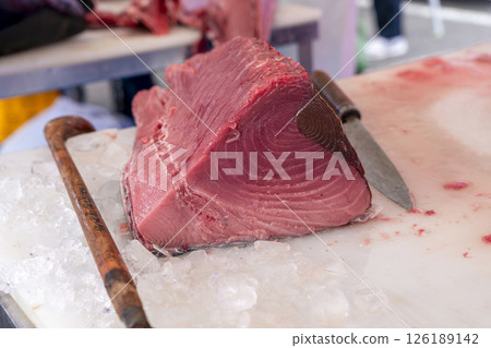 Raw tuna demolition show 126189142