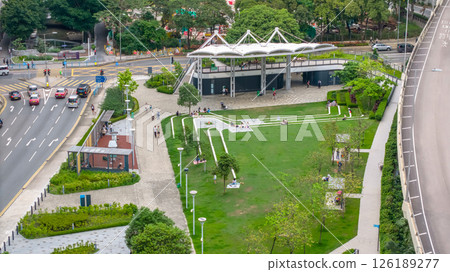 May 11 2025 Modern Urban Parkland with Parking, Landscaping, and Pedestrian May 11 2025 Modern Urban Parkland with Parking, Landscaping, and Pedestrian 126189277