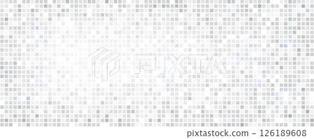 Disco ball seamless pattern. Disco party glitter silver background, sparkle mosaic tile 126189608