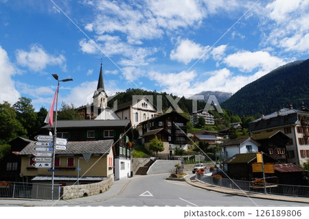 Townscape of Fiesch, Switzerland 126189806