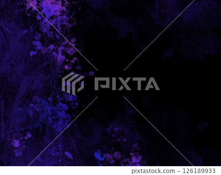 Grungy dark atmospheric texture background with purple splashes Grungy dark atmospheric texture background with purple splashes 126189933