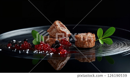 Gourmet Dish That Features Artistic Presentation Alongside Fresh and Quality Ingredients Gourmet Dish That Features Artistic Presentation Alongside Fresh and Quality Ingredients 126190539