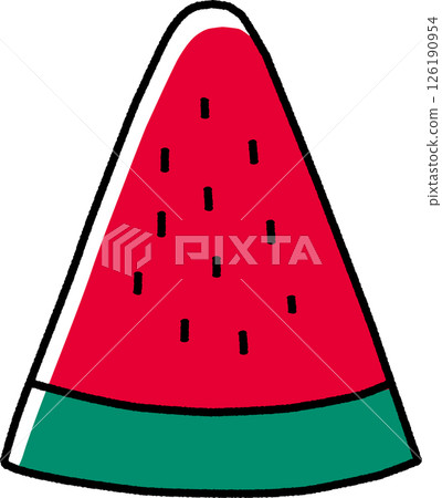 Simple watermelon illustration 126190954