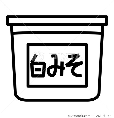 Simple white miso icon 126191052