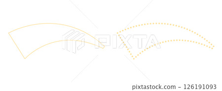 Yellow curved heading decorative frame set Yellow curved heading decorative frame set 126191093