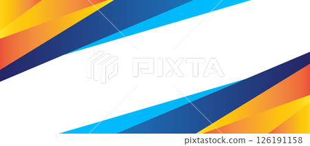 abstract geometric gradient orange blue background vector illustration. 126191158