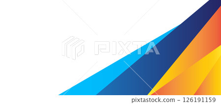 abstract geometric gradient orange blue background vector illustration. 126191159