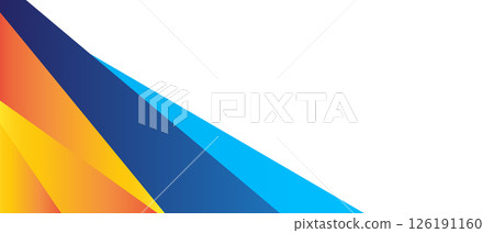 abstract geometric gradient orange blue background vector illustration. 126191160