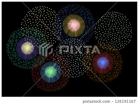 Colorful fireworks background 126191167