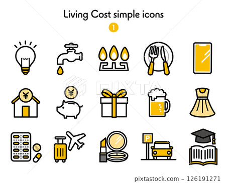 Icon collection Living expenses 126191271