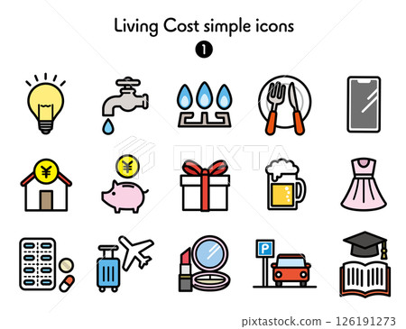圖示集合生活費用 126191273