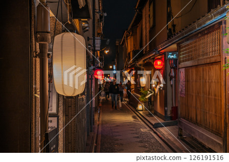 Pontocho, the ancient capital's entertainment district, Kyoto Prefecture 126191516