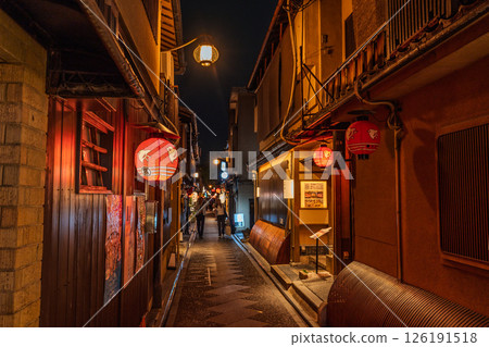 Pontocho, the ancient capital's entertainment district, Kyoto Prefecture 126191518