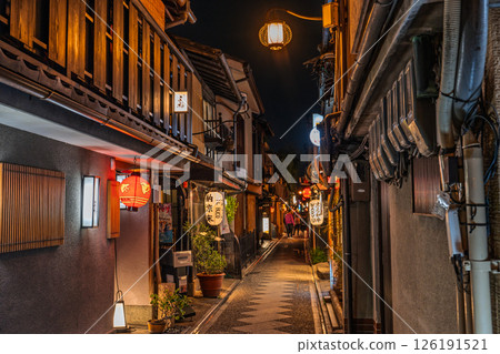 京都府古都的娛樂區先鬥町 京都府古都的娛樂區先鬥町 126191521