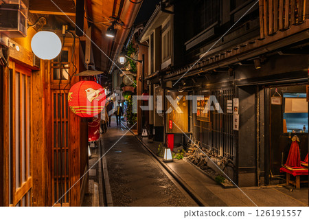 京都府古都的娛樂區先鬥町 京都府古都的娛樂區先鬥町 126191557