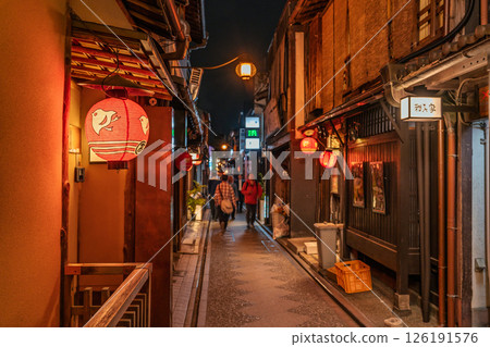 Pontocho, the ancient capital's entertainment district, Kyoto Prefecture Pontocho, the ancient capital's entertainment district, Kyoto Prefecture 126191576