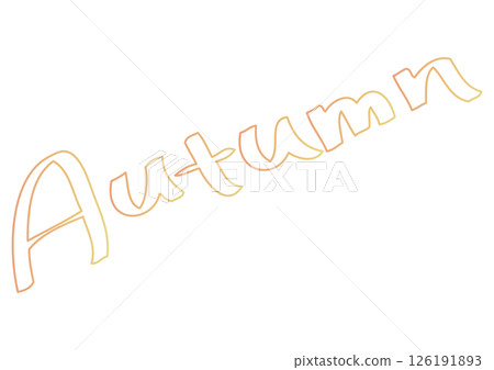 Orange handwritten word Autumn Orange handwritten word Autumn 126191893