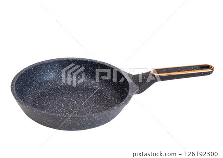 gray frying pan isolate on white background 126192300