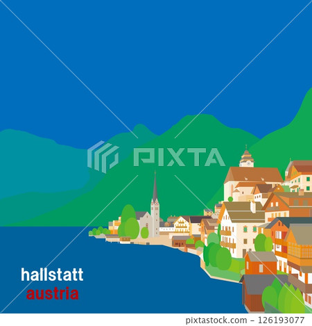 Hallstatt, Salzkammergut, Spring scenery 126193077