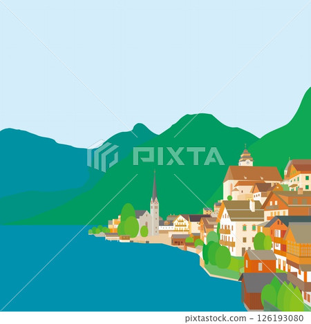 Hallstatt, Salzkammergut, Spring scenery 126193080