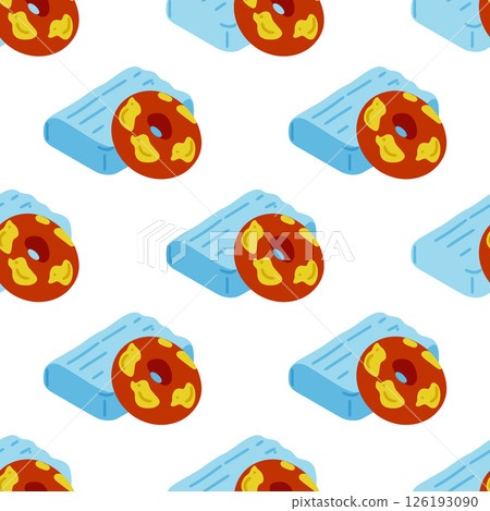 Inflatable Pool Gear Seamless Pattern 126193090