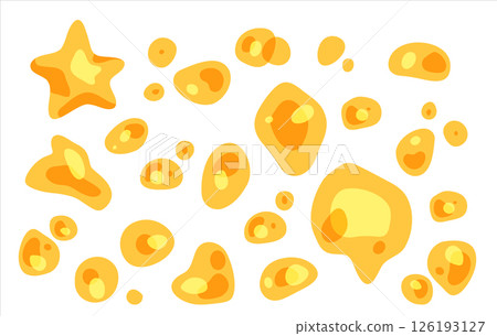 Yellow Blob Elements Set 126193127