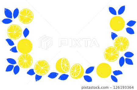 柑橘框架 |手繪、印刷風格、復古風格 柑橘框架 |手繪、印刷風格、復古風格 126193364