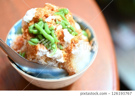 異國情調的亞洲糖果：馬來西亞cendol 126193767