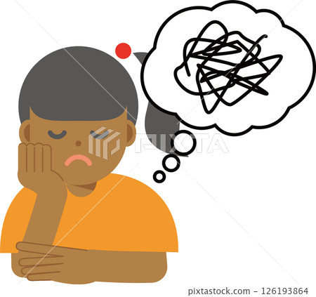 無法清晰思考的女人的插圖 無法清晰思考的女人的插圖 126193864