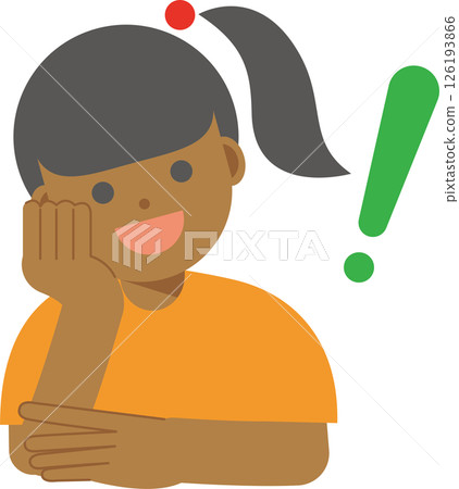 一個微笑的女人受到啟發、理解和認識的插圖 一個微笑的女人受到啟發、理解和認識的插圖 126193866