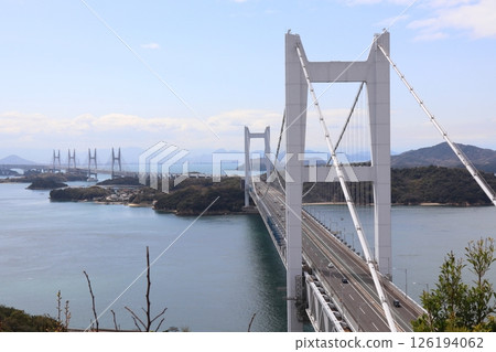 The Great Seto Bridge and blue skies in spring 126194062
