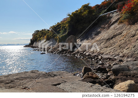 Rocks and the shining surface of the Seto Inland Sea Rocks and the shining surface of the Seto Inland Sea 126194275