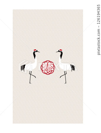 恭喜日式留言卡插圖（鶴） 126194365