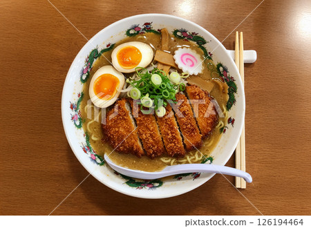 Miso pork cutlet ramen 126194464