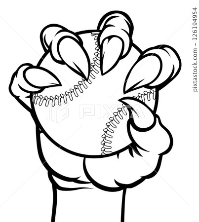 Baseball Softball Ball Claw Talon Monster Hand Baseball Softball Ball Claw Talon Monster Hand 126194954