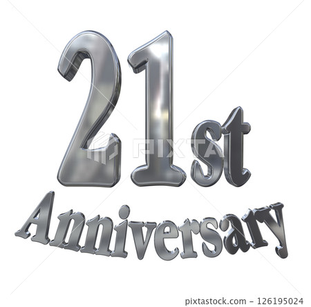 3DCG text "21st Anniversary/21st Anniversary Mark Sparkle" 126195024