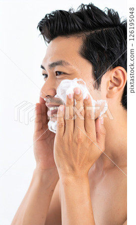 Man washing his face (AI-generated image) Man washing his face (AI-generated image) 126195048