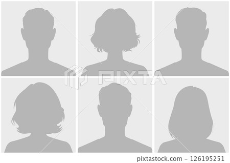 Silhouette Avatar Collection in Grid Format 126195251