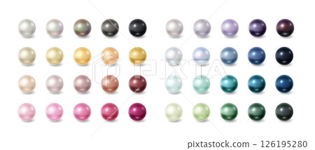 Variety of Pearls in Diverse Colors and Finishes Variety of Pearls in Diverse Colors and Finishes 126195280