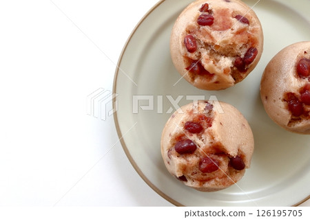 從上方俯瞰的紅豆饅頭 126195705