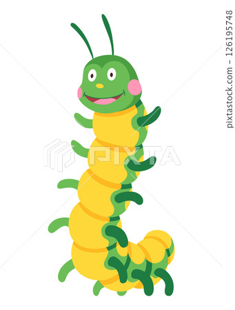 Cute cartoon animal. Funny kids, wall decorate. Children room wall sticker as interior decor 126195748