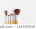 Natural makeup brushes 126195916