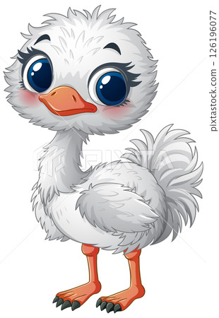 Adorable Baby Ostrich Illustration Adorable Baby Ostrich Illustration 126196077