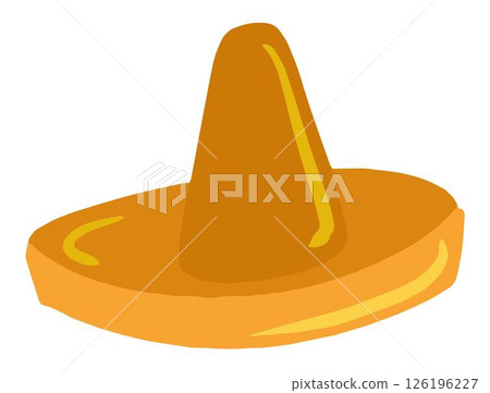 Mexican hat illustration, sombrero, white background, cultural style, festive touch. Mexican hat illustration, sombrero, white background, cultural style, festive touch. 126196227