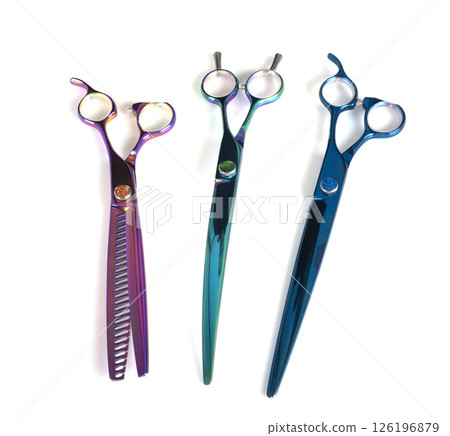 pair of scissors in studio 126196879