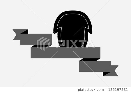 Badge Design featuring a sophisticated Ribbon to symbolize accomplishment 126197281