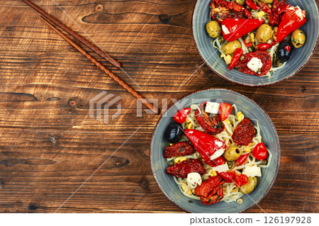 pickled vegetables salad. pickled vegetables salad. 126197928