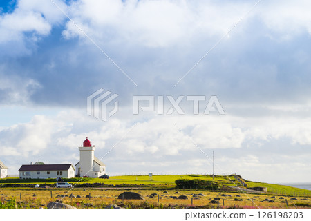 Obrestad lighthouse in Norway. 126198203