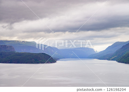 Fjord landscape, Saudafjord in Norway Fjord landscape, Saudafjord in Norway 126198204